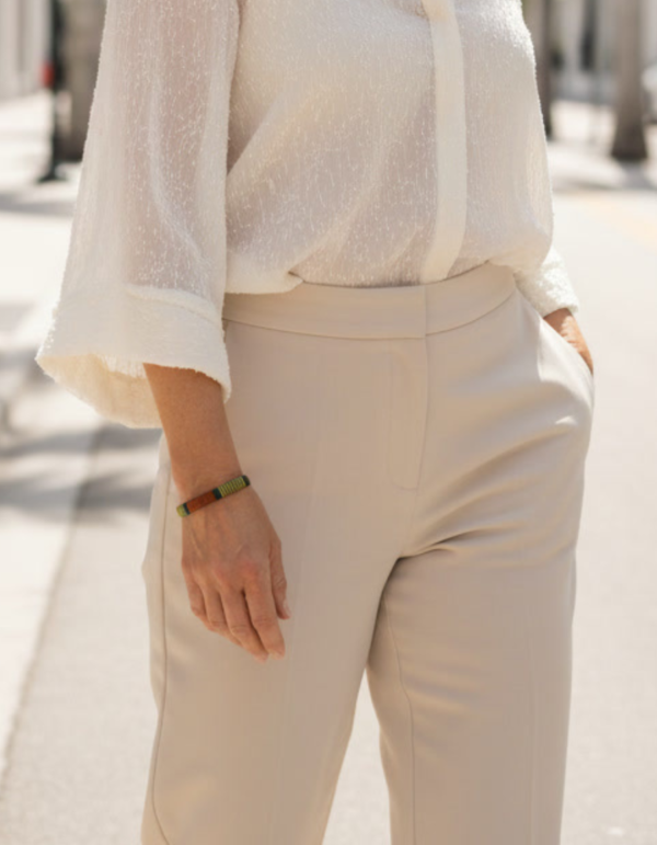 Emerald Trace handcrafted woven bag