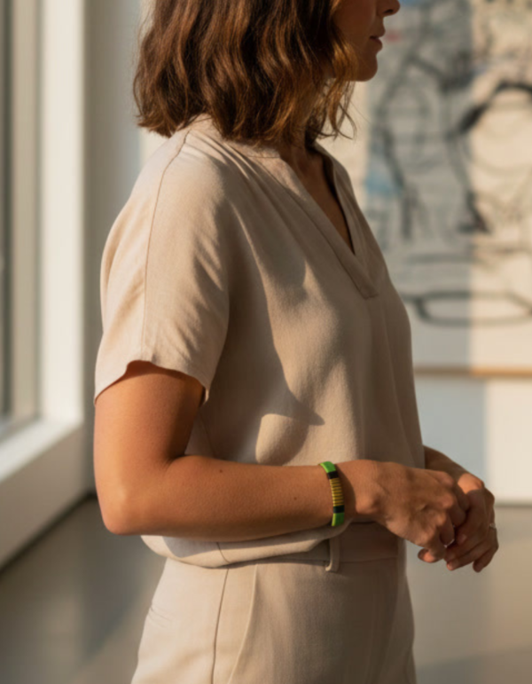 Emerald Trace handcrafted woven bag