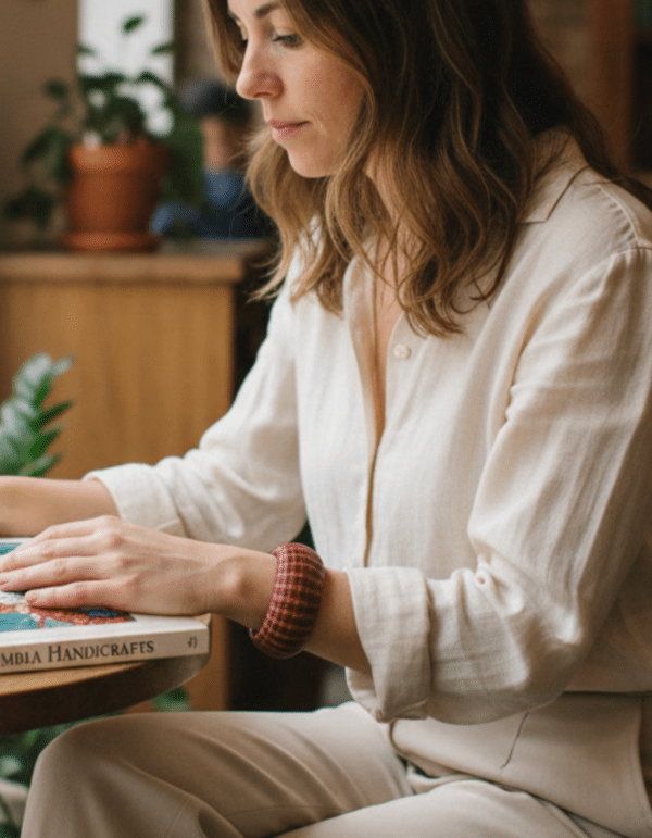 Velvet Copper handcrafted woven bag