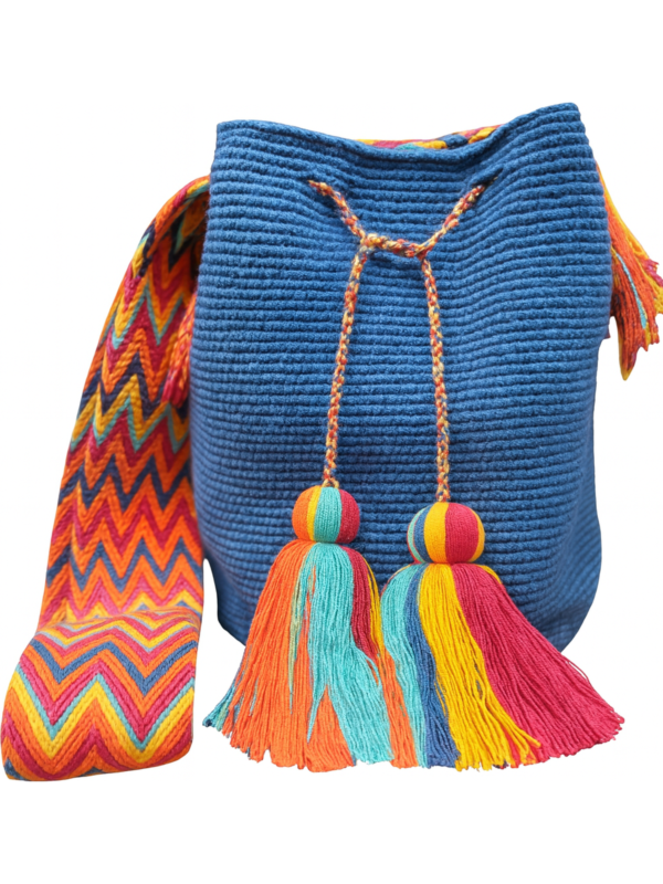 Azure Ember handcrafted woven bag