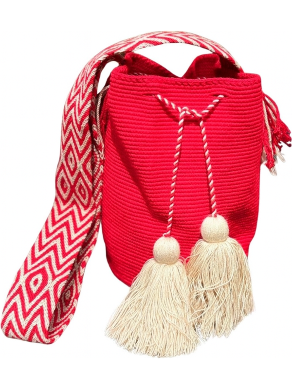 Crimson Whisper handcrafted woven bag