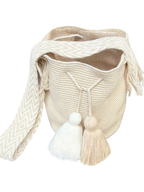 Vanilla Quartz handcrafted woven bag