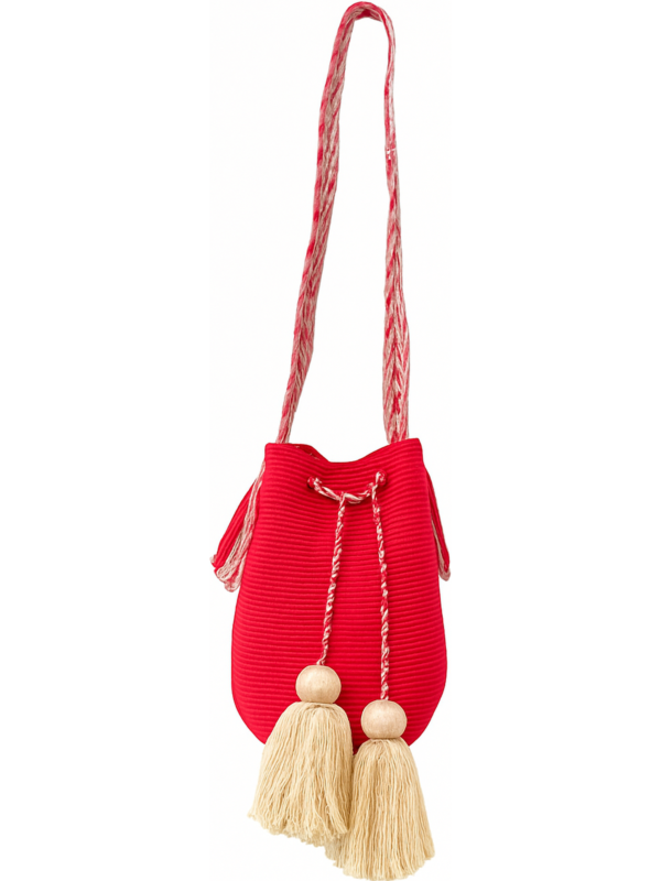 Crimson Whisper handcrafted woven bag