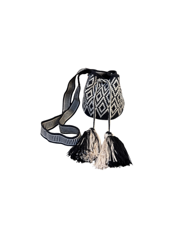 Ivory Shadow handcrafted woven bag