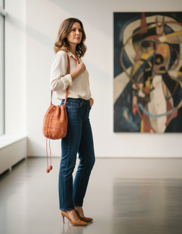 Copper Dune handcrafted woven bag