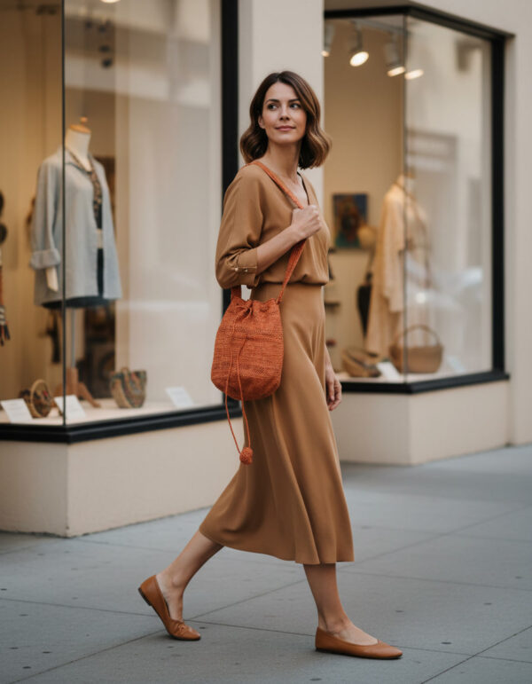 Copper Dune handcrafted woven bag