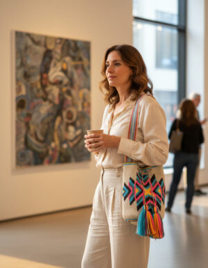 Desert Prism handcrafted woven bag