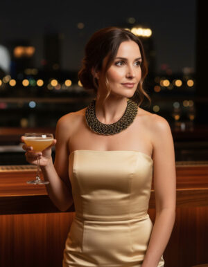 Obsidian Lumen handcrafted woven bag