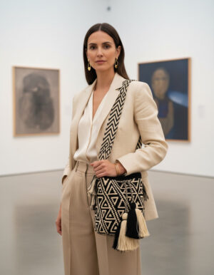 Obsidian Weave handcrafted woven bag