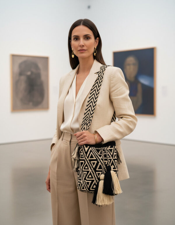 Obsidian Weave handcrafted woven bag